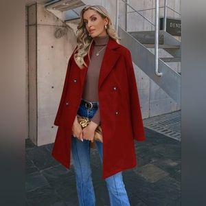 Solid Double Button Overcoat